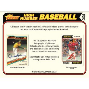 2023 Topps Heritage HIGH Number Baseball Hobby Box