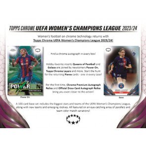 2023/24 Topps UEFA Women's Champions League Chrome Soccer Hobby Box