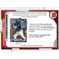 2024 Bowman Baseball Jumbo Box