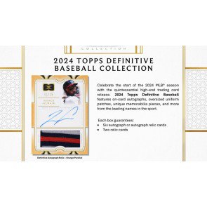 2024 Topps Definitive Baseball Hobby 2 Box Case