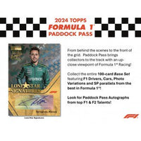 2024 Topps Paddock Pass Formula 1 Racing Hobby Box