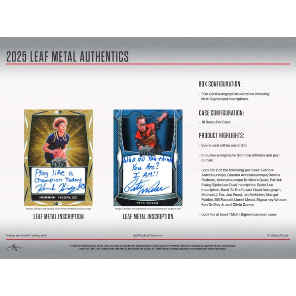 2025 Leaf Metal Authentics Box