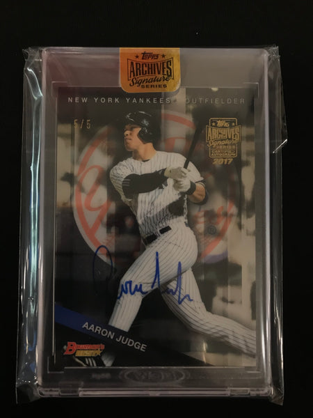 Aaron Judge Auto 2017 Topps Archives Signature Series Bowman's Best 5/5