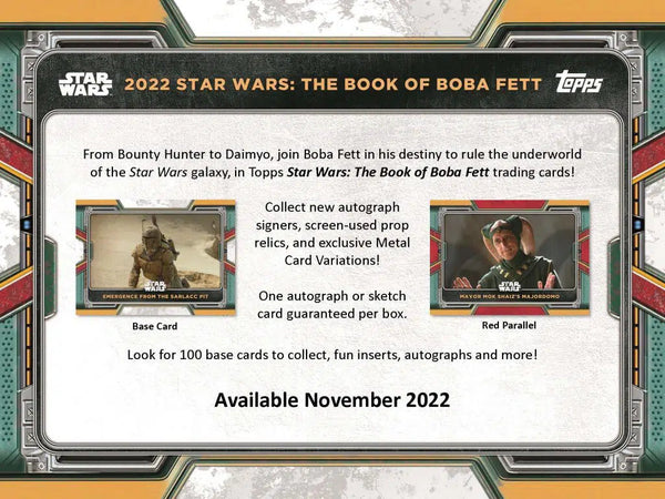 2022 Topps Star Wars Book of Boba Fett Hobby Factory Sealed 12 Box Case